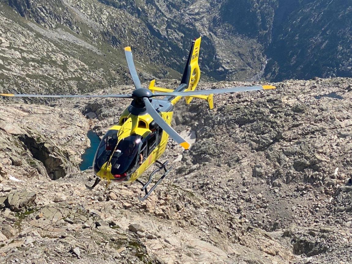 Actuación de los bomberos en Boí el pasado 8 de agosto. Foto Bombers GRAE Generalitat