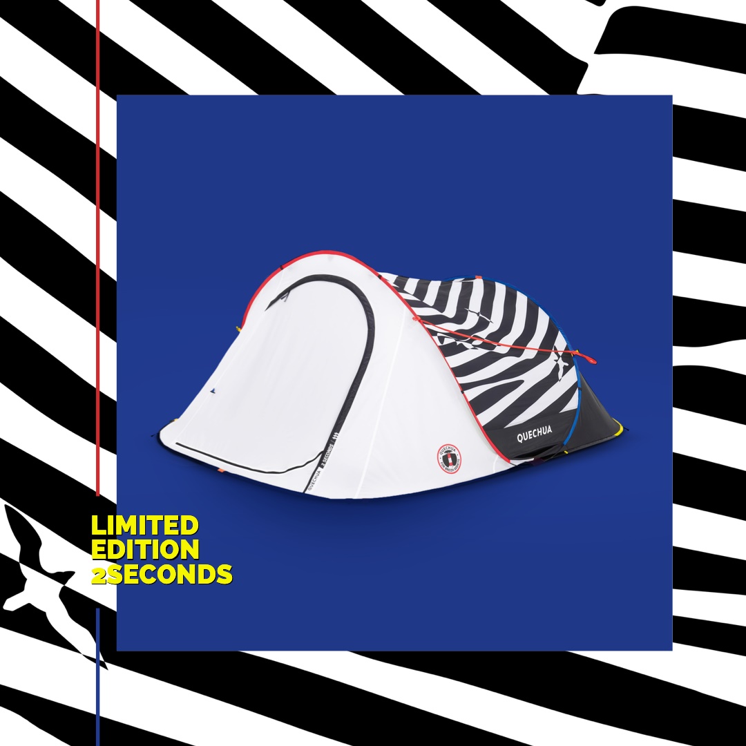 La tienda de campaña más viral del verano: “Quechua 2 seconds” con estampado de cebra