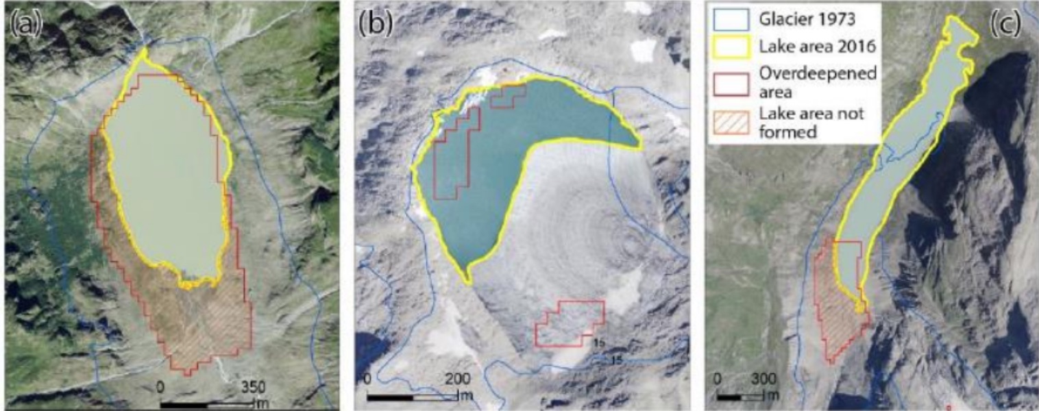 El retroceso del hielo pone al descubierto 1.200 nuevos lagos glaciares en los Alpes