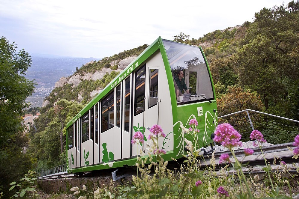El Funicular de Sant Joan (Montserrat) vuelve a estar en servicio esta temporada 2023