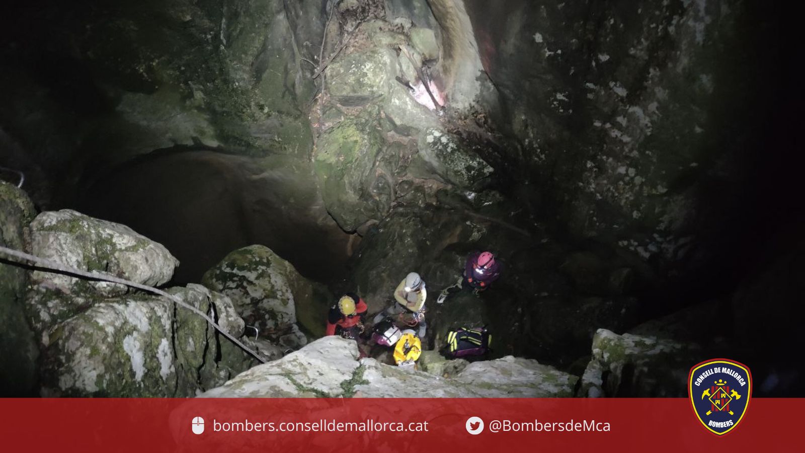Rescate nocturno de ocho barranquistas exhaustos en un cañón de Mallorca