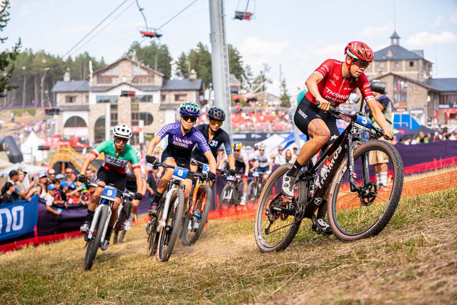 El circuito femenino de short-track (XCO) en La Massana en 2023.