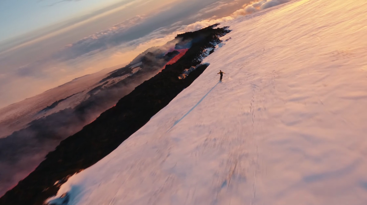 Esquí extremo entre lava: Turner y Tomasello firman una bajada histórica en el Etna