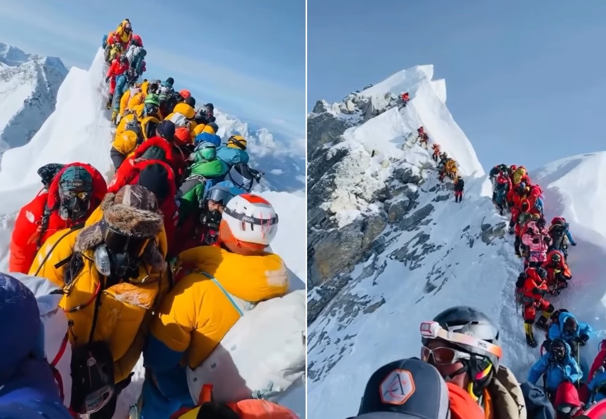 Vuelven los embotellamientos en el Everest porque los que bajan no dejan subir