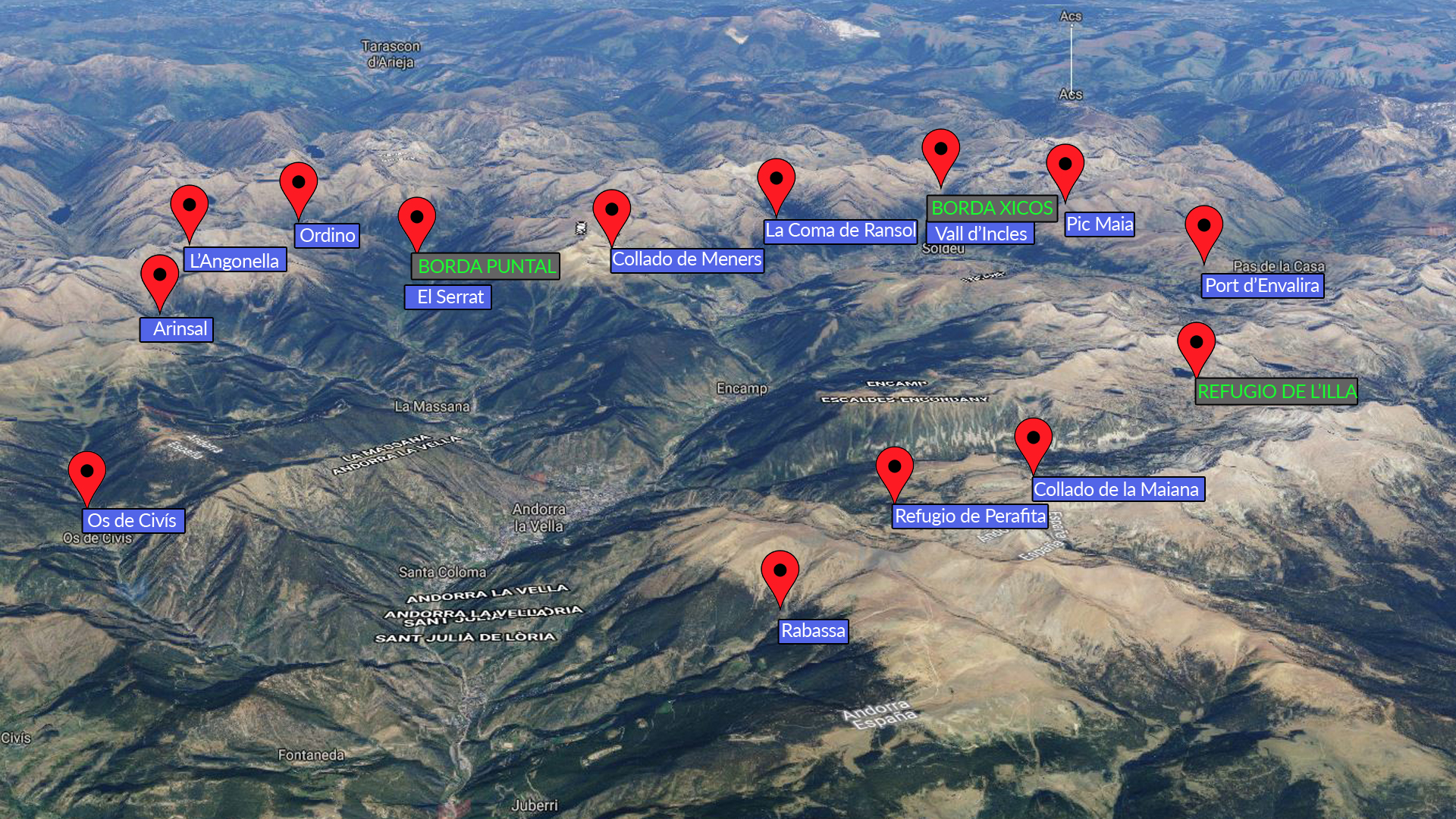 Suma de rutas que anillan casi toda Andorra