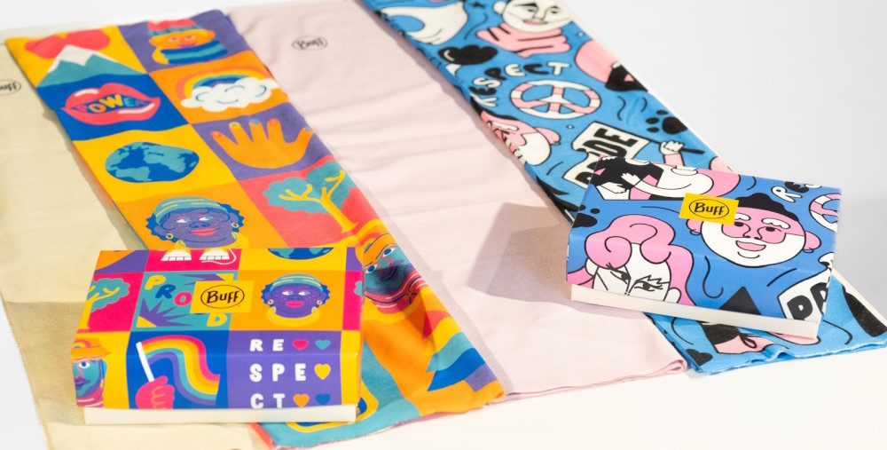 Diseños inclusivos de José Antonio Roda para la colección Pride 2025 de Buff®. Foto: © Buff®)