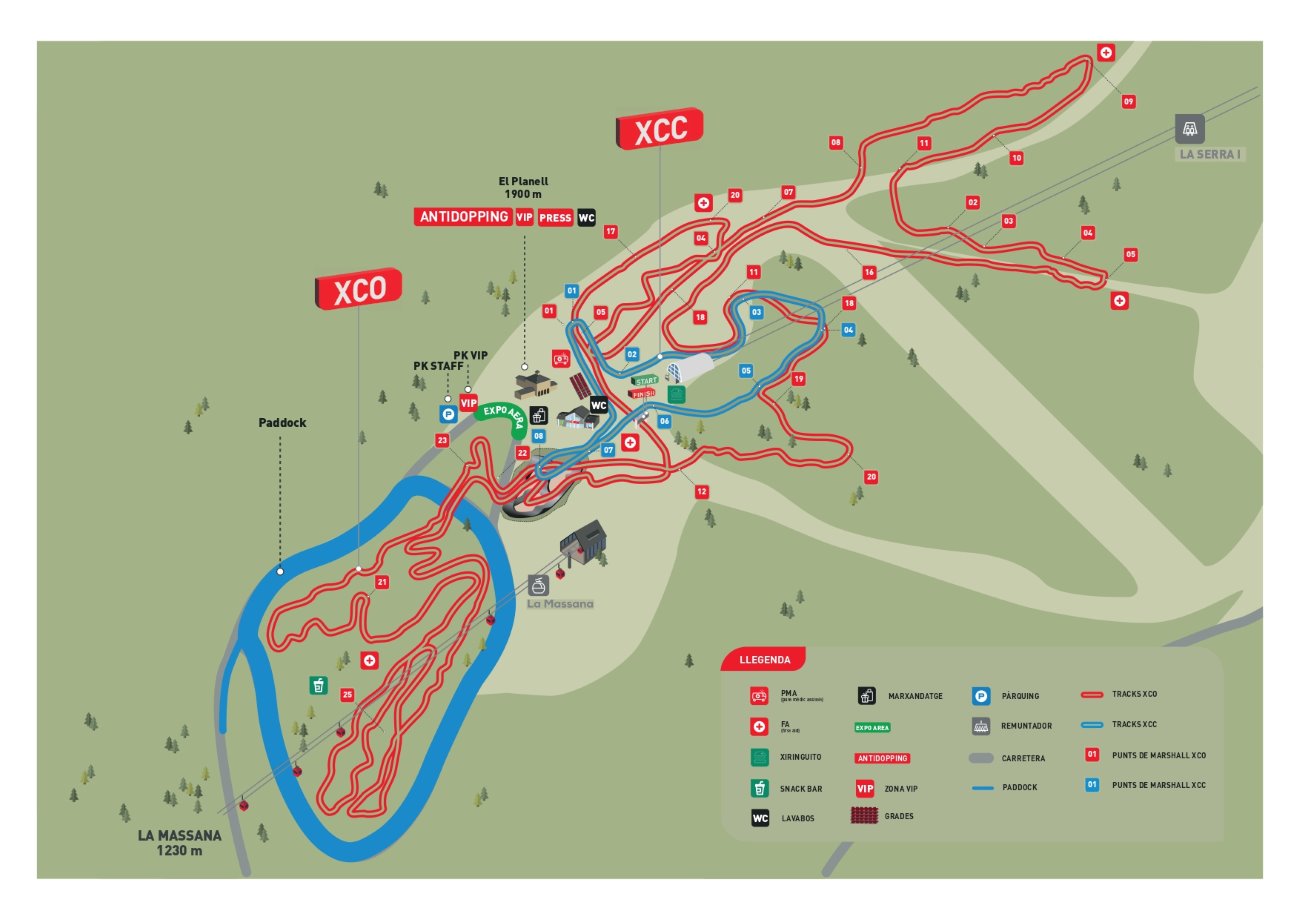 Mapa Cross Country Vallnord