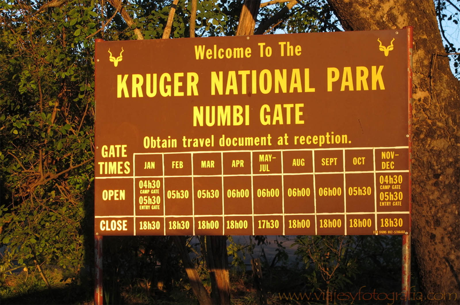 Entrada Parque Kruger