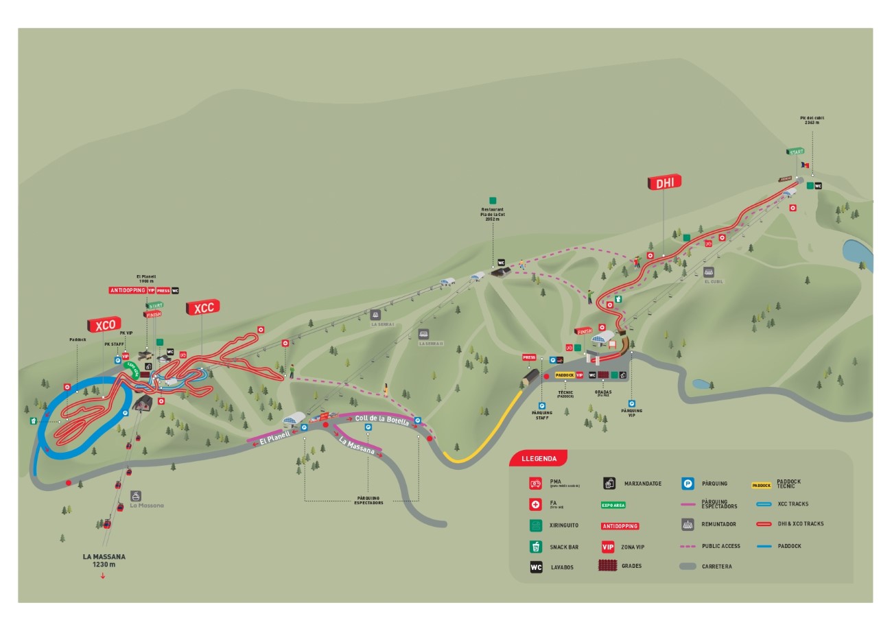 Mapa General Copa Mundo Vallnord Pal-Arinsal