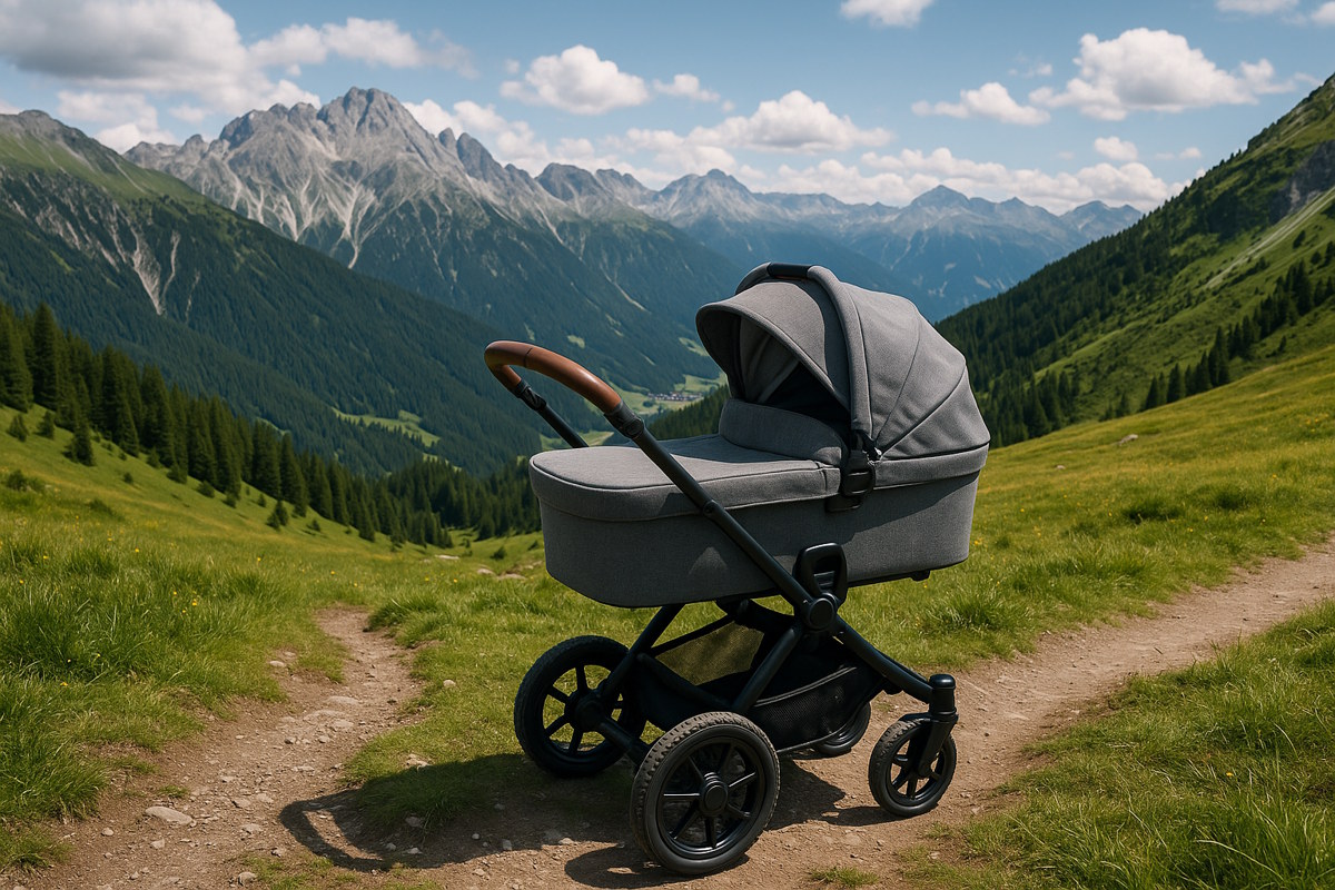 Carrito de bebé en Austria. Imagen generada por IA