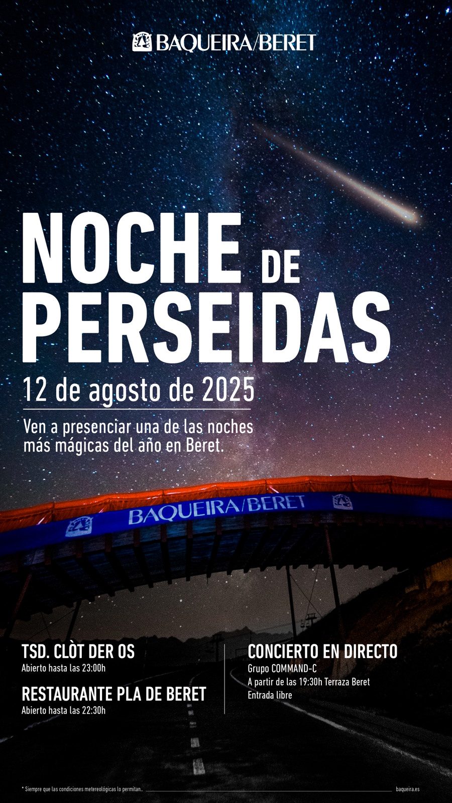 perseidas baqueira beret