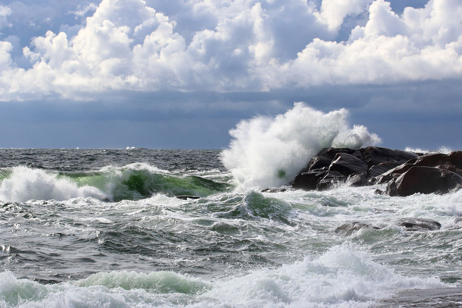 Tempestad junto al faro Bengtskär