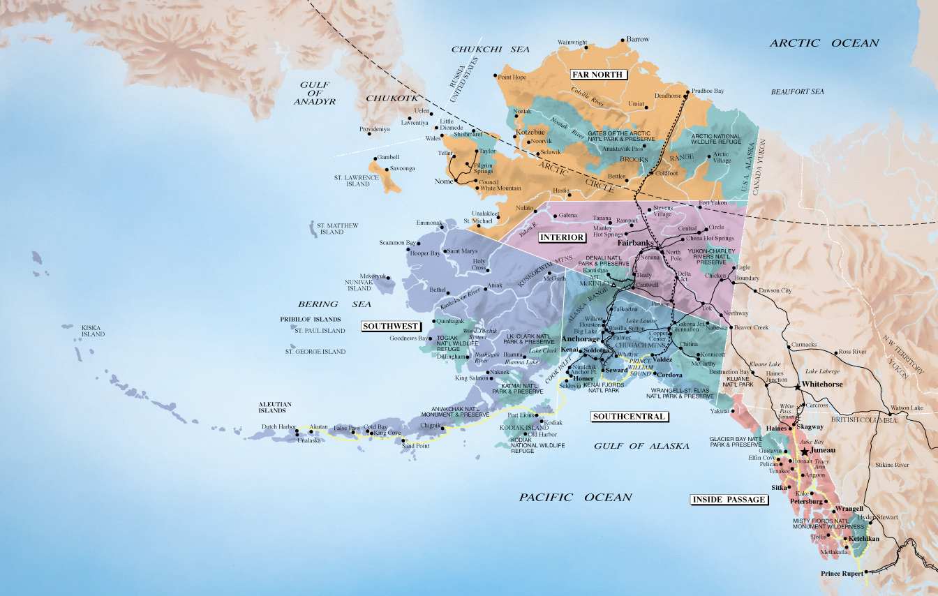 Mapa de Alaska