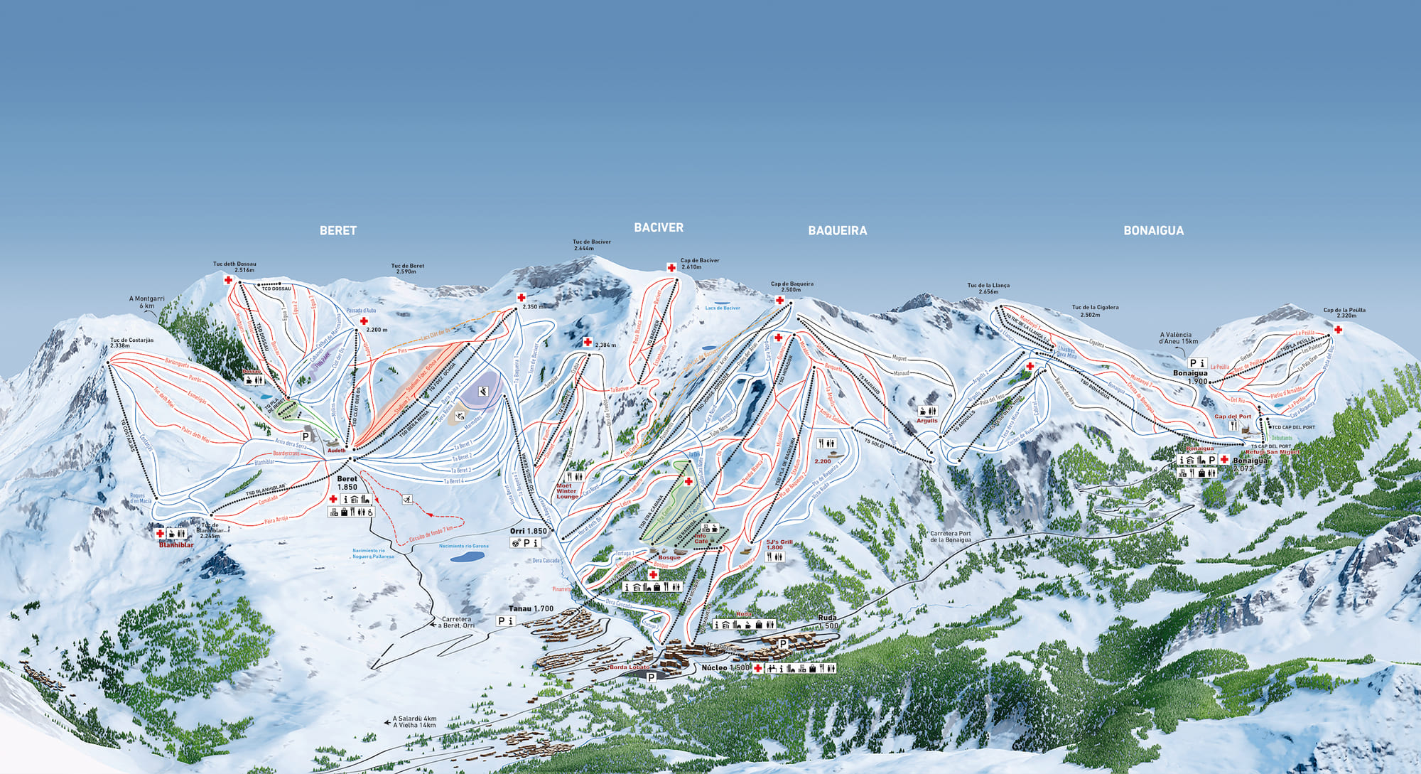 Nuevo mapa de Baqueira Beret, temporada 2023-24