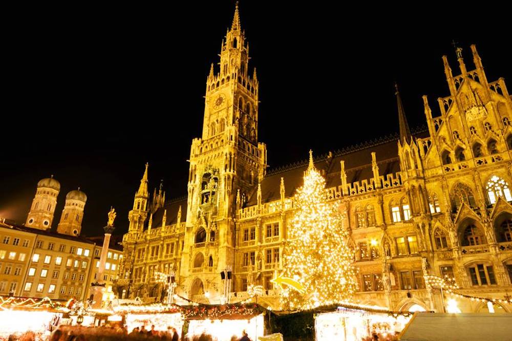 Mercado de Navidad en Marienplatz, Munich.