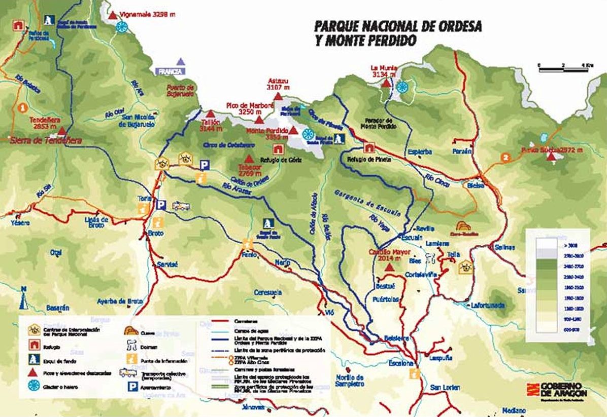 Plano parque Nacional de Ordesa y el Monte Perdido