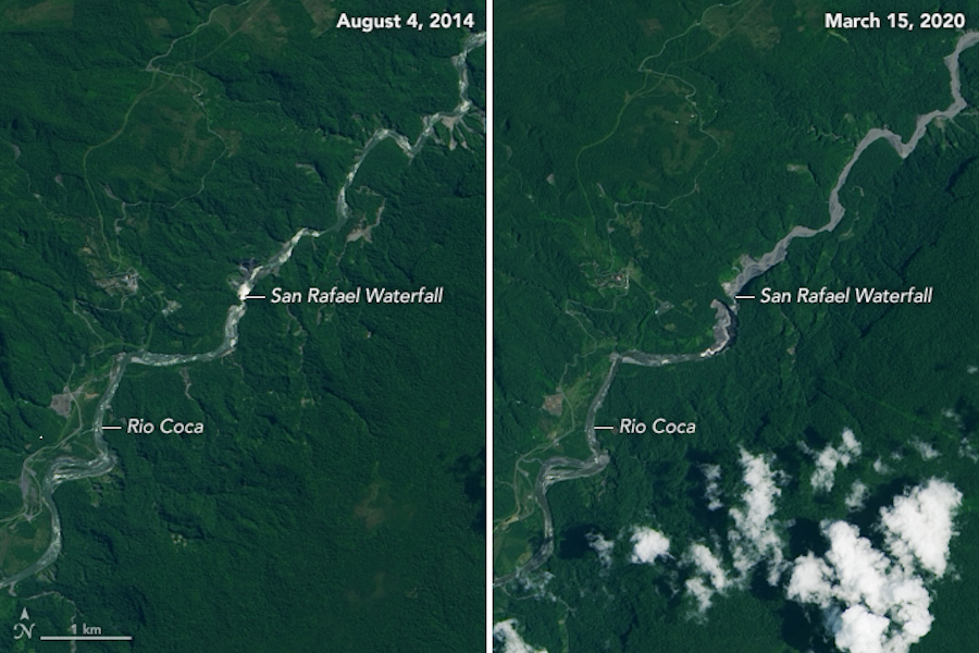 4 de agosto de 2014 - 13 de marzo de 2020. Foto del Observatorio de la Tierra de la NASA.