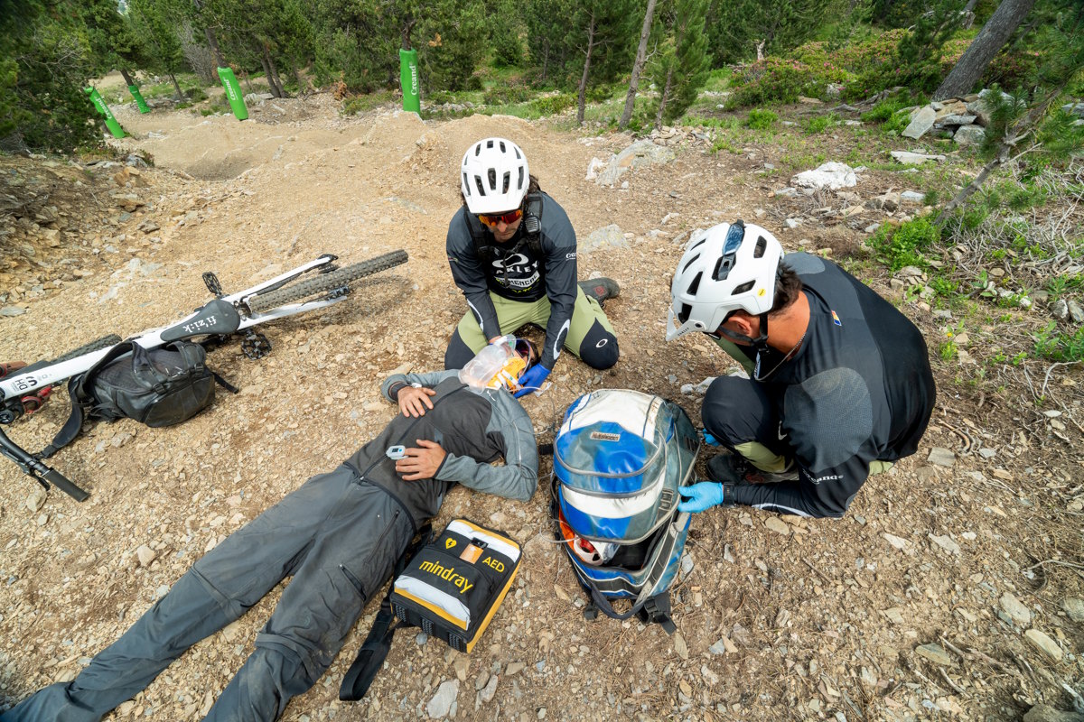 simulacro salvamento copa mundo BTT Pal Arinsal