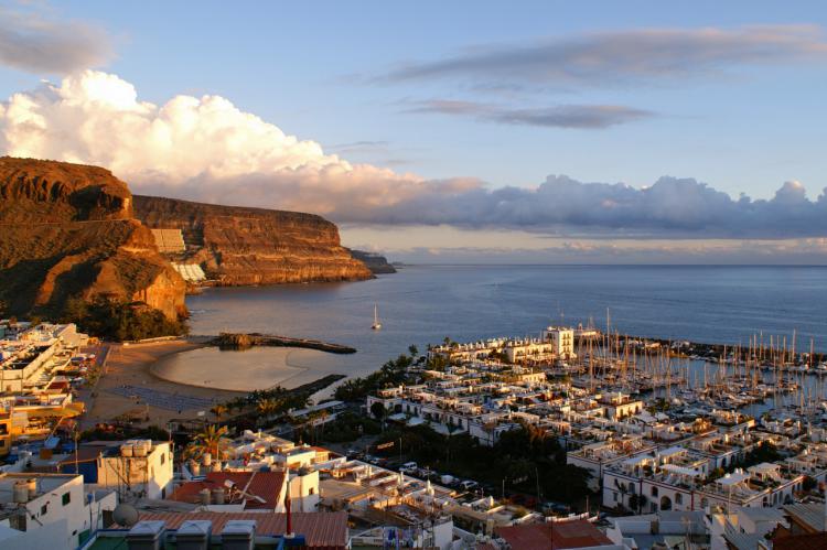 Vista de Mogan al atardecer