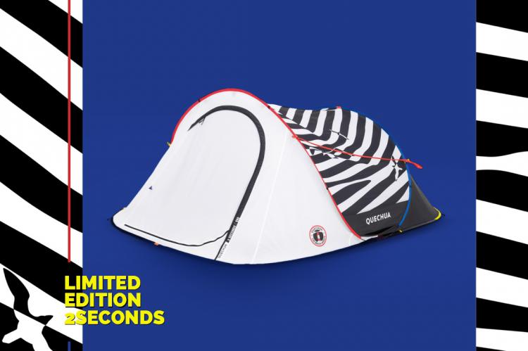 La tienda de campaña más viral del verano: “Quechua 2 seconds” con estampado de cebra