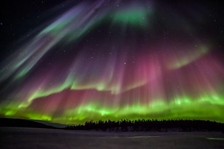 Aurora boreal. Fotografía: Visit Finland. Autor: Pertti Turunen