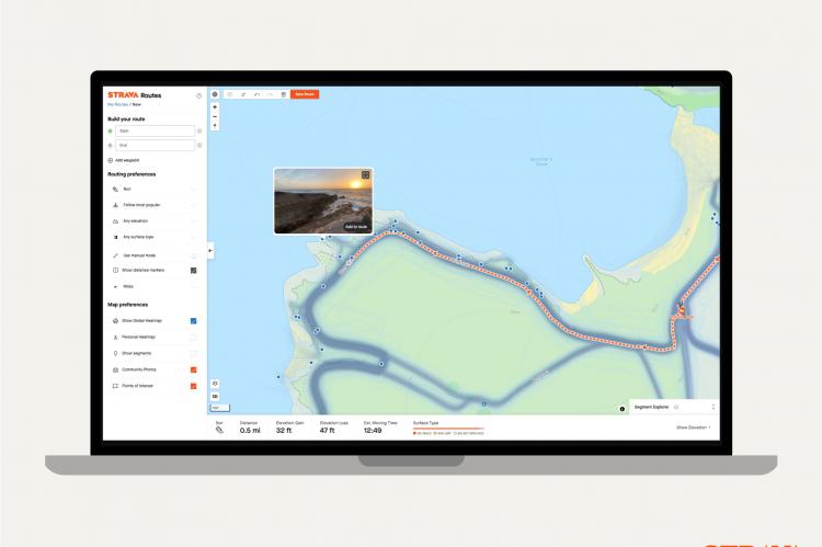 Strava ya permite planificar actividades a través de las fotos de los usuarios