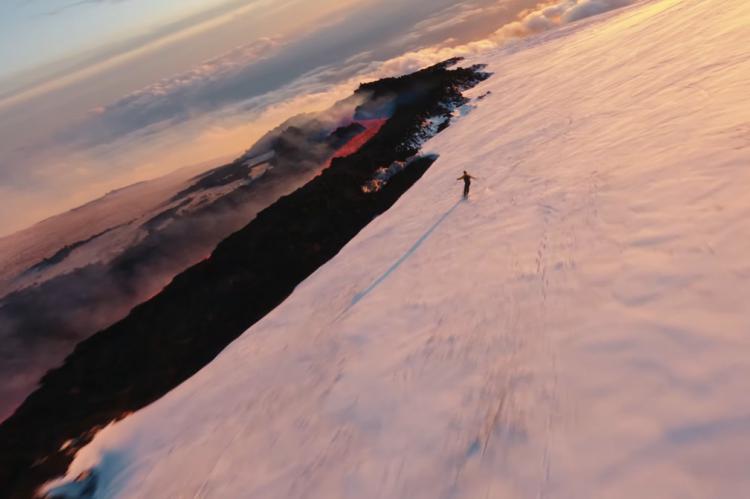 Esquí extremo entre lava: Turner y Tomasello firman una bajada histórica en el Etna