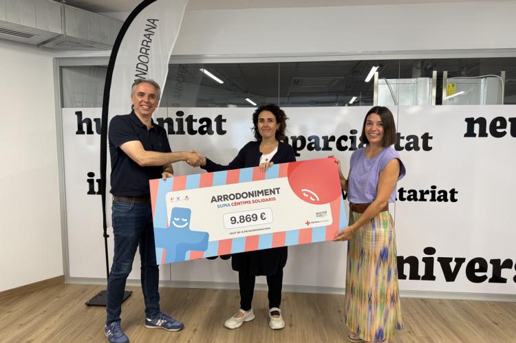 SETAP365 entrega un cheque solidario a la Cruz Roja Andorrana por casi 10.000 euros